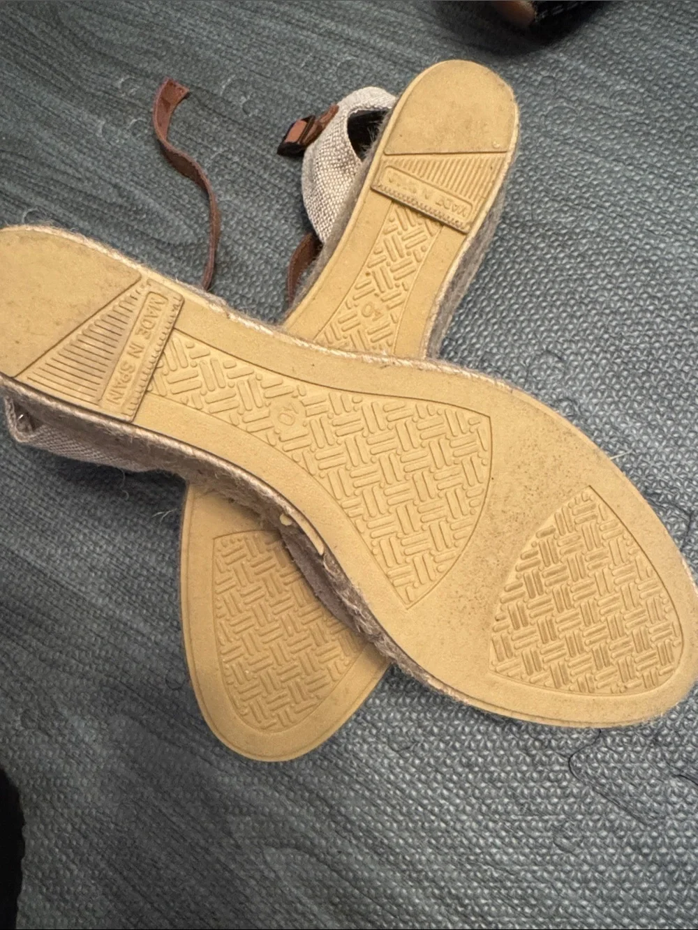 Verbenas Tan Suede Espadrille Wedge